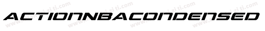 ActionNBACondensed BoldItalic字体转换